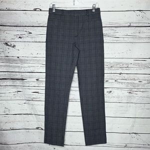 Banana Republic NWT Size 6 Gray & Navy Blue Plaid High-Rise Sloan Dress Pants